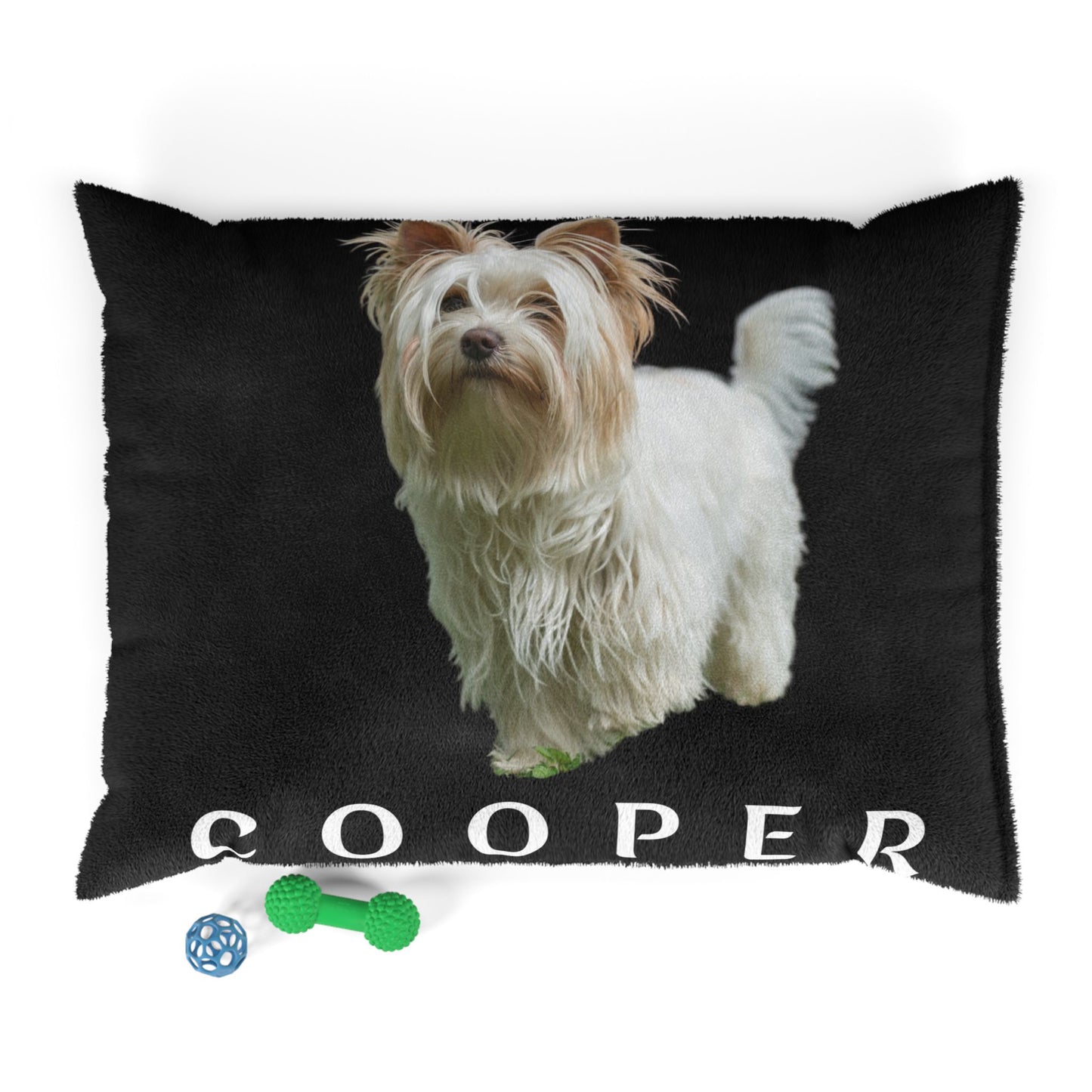 Colorful dog bed with dog photo and name - 12 color choise