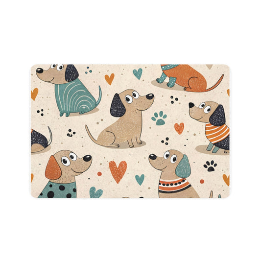 Cuties - Colorful Dog Placemat – Non-Slip Pet Feeding Mat