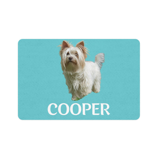 Custom Dog Placemat with Photo & Name – 12 Color Options
