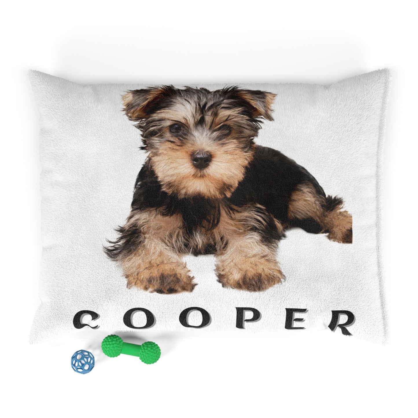 Colorful dog bed with dog photo and name - 12 color choise