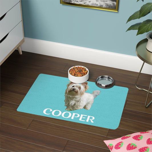 Custom Dog Placemat with Photo & Name – 12 Color Options