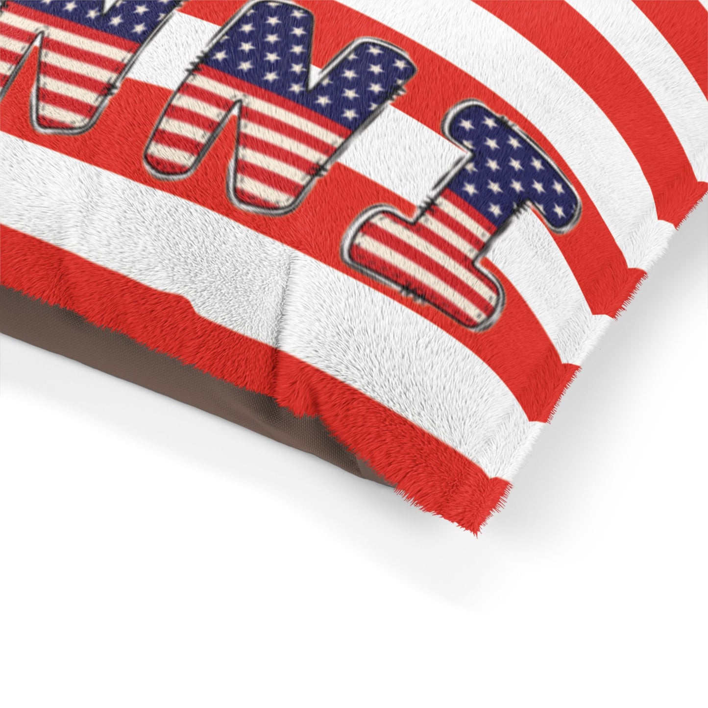 Custom Dog Bed with your Dog's Name & USA Flag – Bold Patriotic Design