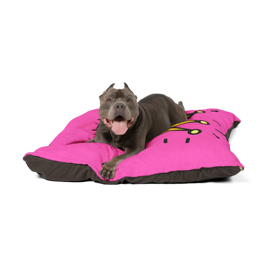 Personalized Pink Dog Bed with your Dog's Name & Crown – Princess Style in 3 Sizes