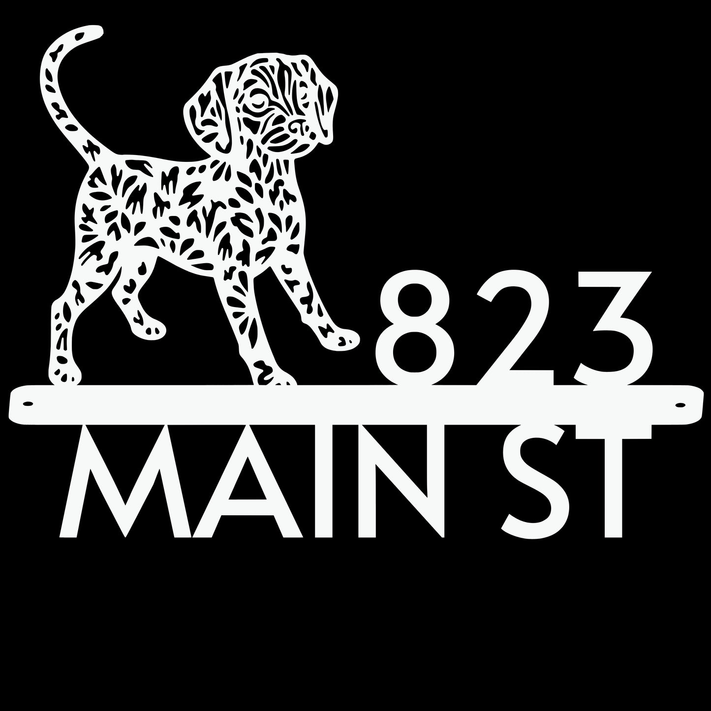 Paws & Petals Address Sign – Custom House Number