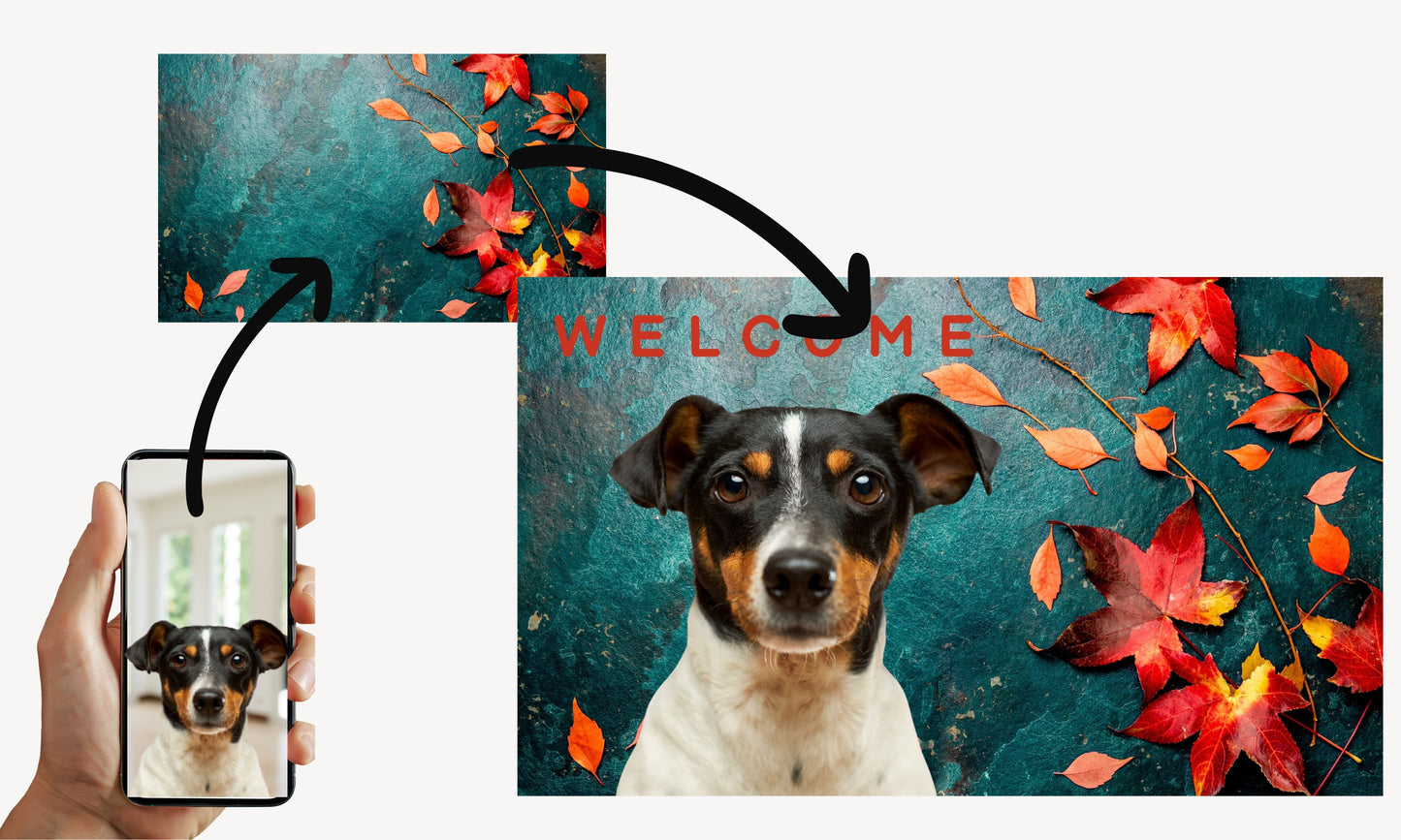Custom Dog Welcome Doormat – Personalized Dye Sublimation Entry Rug