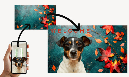 Custom Dog Welcome Doormat – Personalized Dye Sublimation Entry Rug