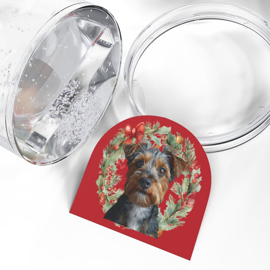 Custom Dog Photo Snow Globe – Holiday Edition