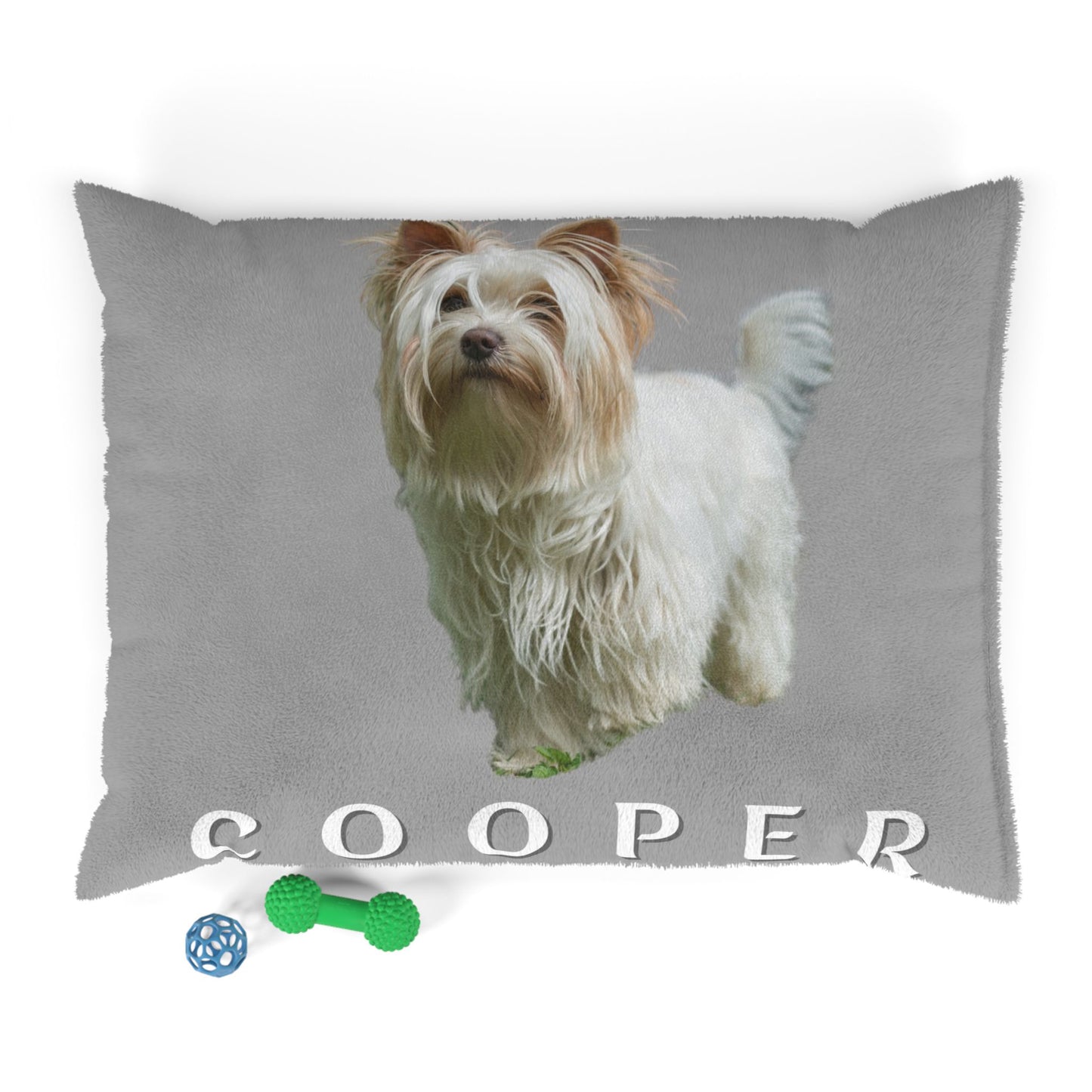 Colorful dog bed with dog photo and name - 12 color choise
