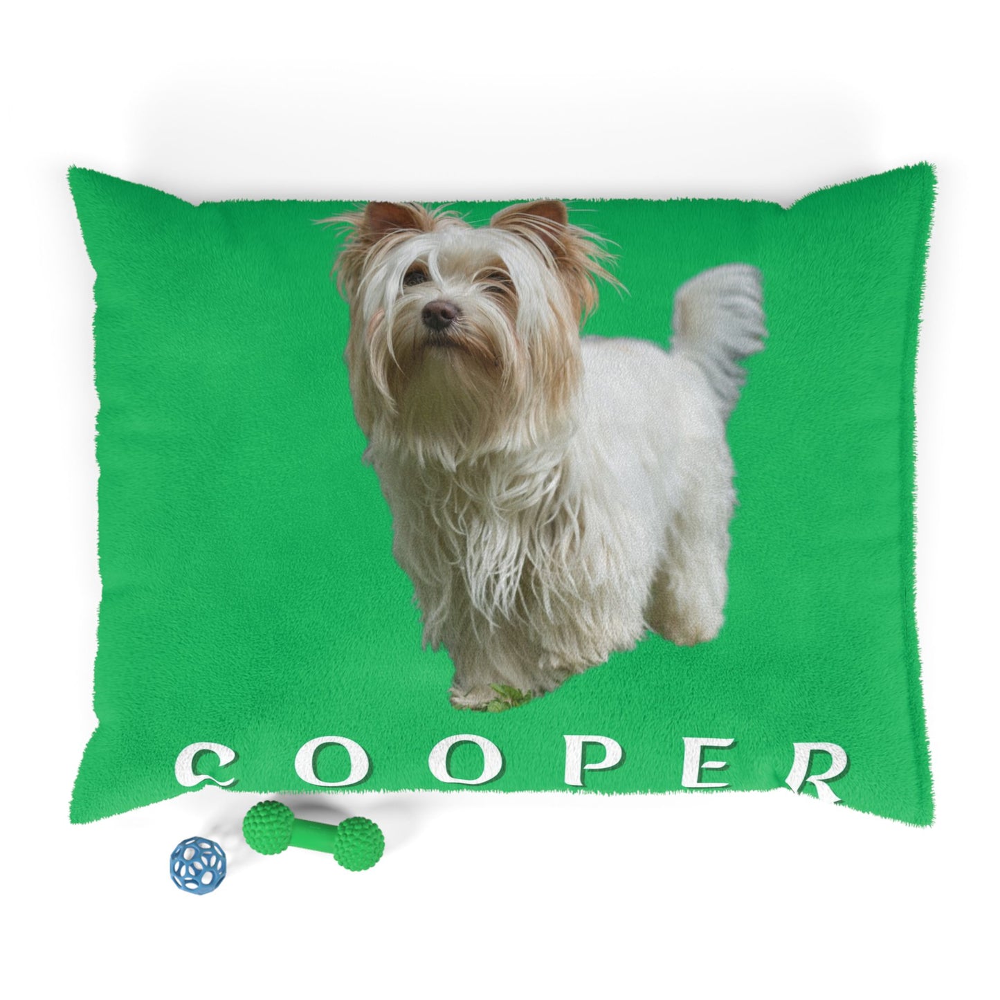 Colorful dog bed with dog photo and name - 12 color choise