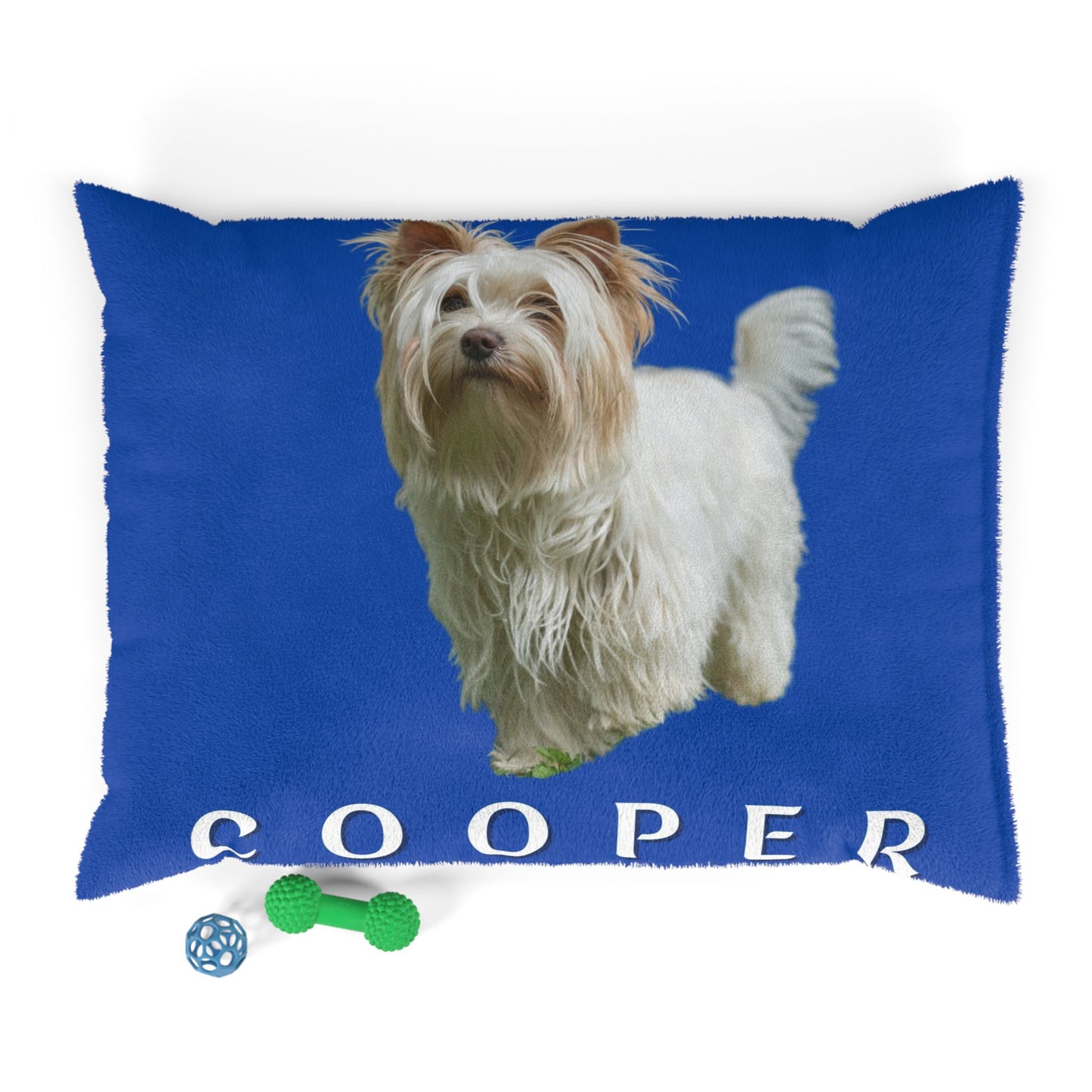 Colorful dog bed with dog photo and name - 12 color choise