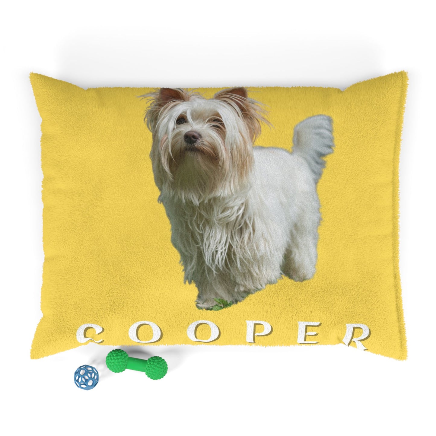 Colorful dog bed with dog photo and name - 12 color choise