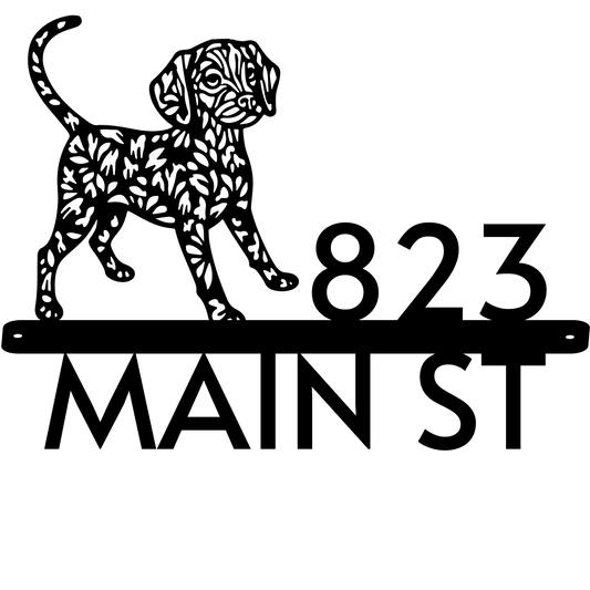 Paws & Petals Address Sign – Custom House Number