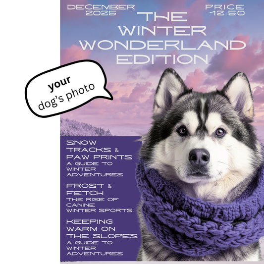 The Winter Wonderland Edition – Custom Dog Magazine Cover Poster