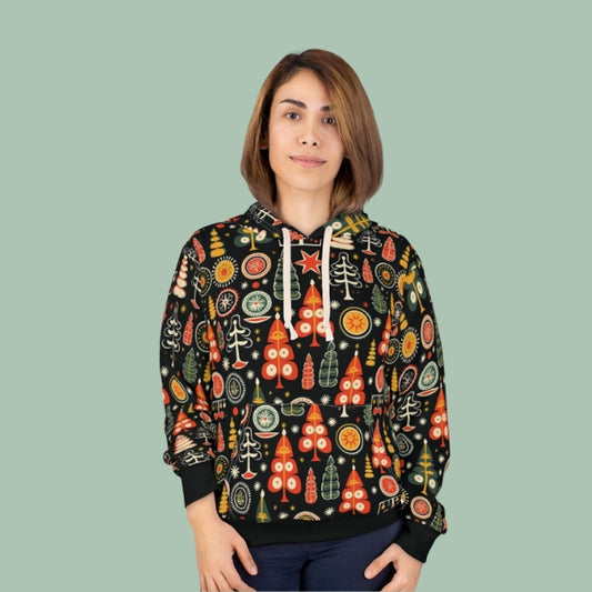 Retro Christmas Design Matching Hodies for Dog Parents