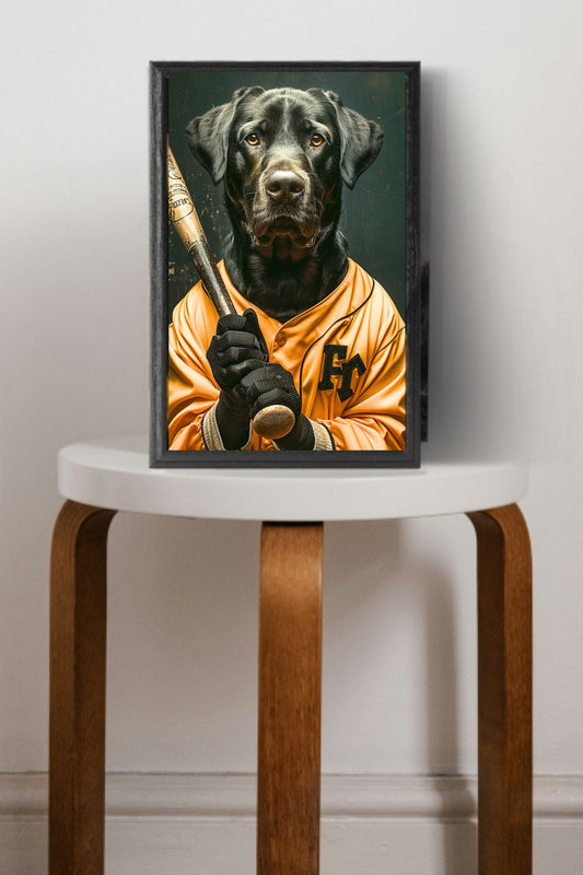 The All-Star Player – Custom Dog Portrait on Canvas