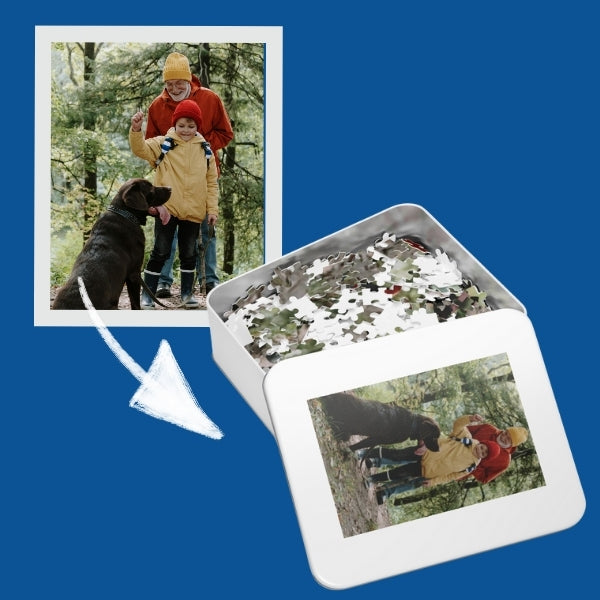 Custom Photo Puzzle in a Tin Box