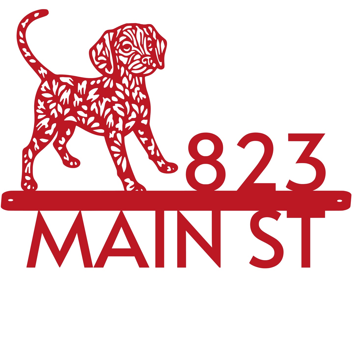 Paws & Petals Address Sign – Custom House Number