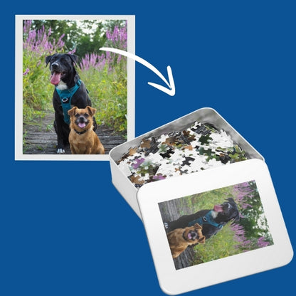 Custom Photo Puzzle in a Tin Box