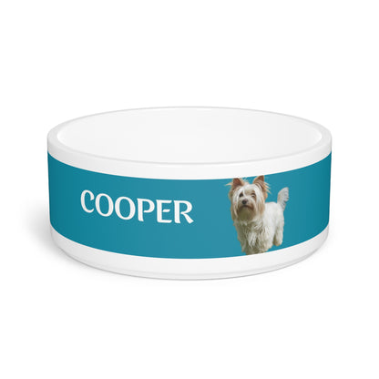 Custom Dog Bowl with Photo & Name – 12 Bold Colors