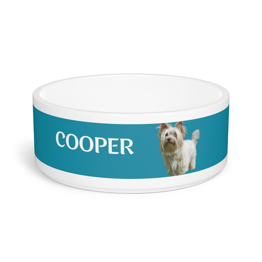 Custom Dog Bowl with Photo & Name – 12 Bold Colors