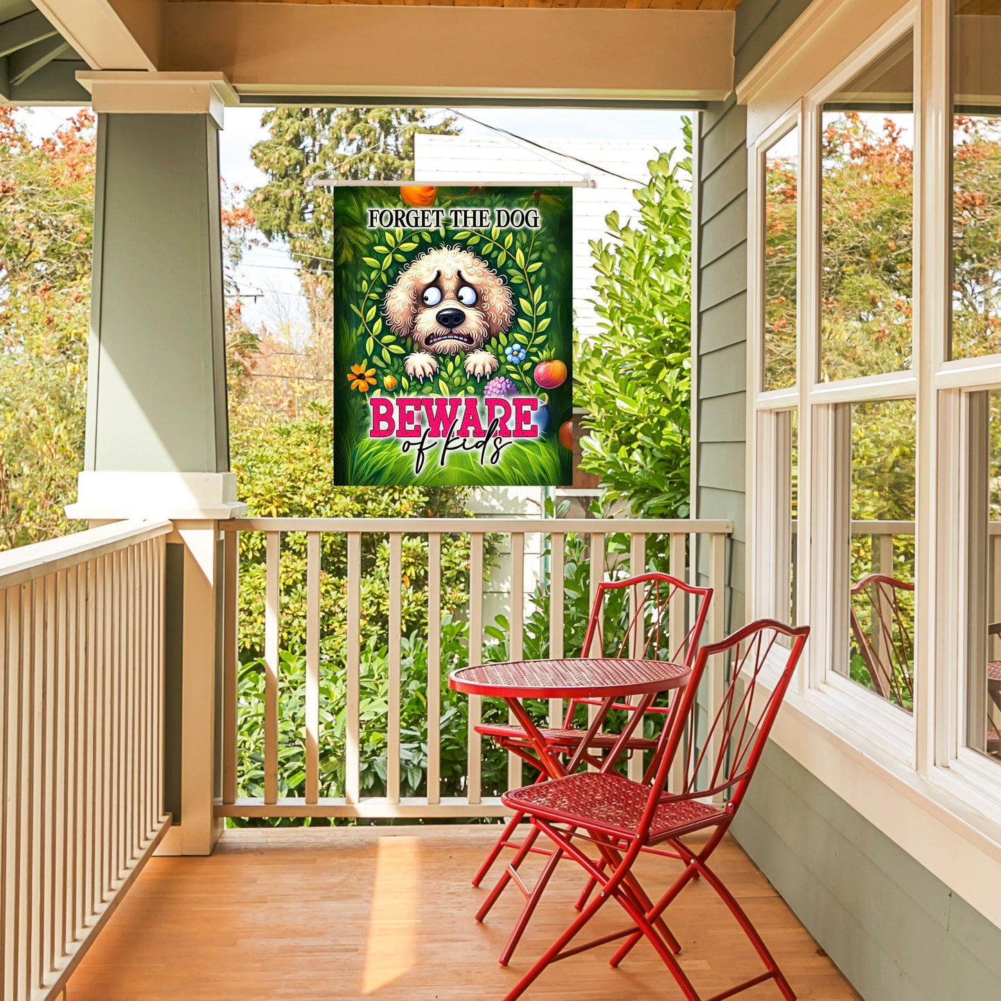 Forget the Dog, Beware of Kids Flag – Funny House Flage & Garden Banner