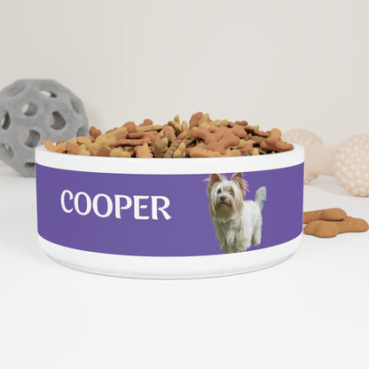 Custom Dog Bowl with Photo & Name – 12 Bold Colors