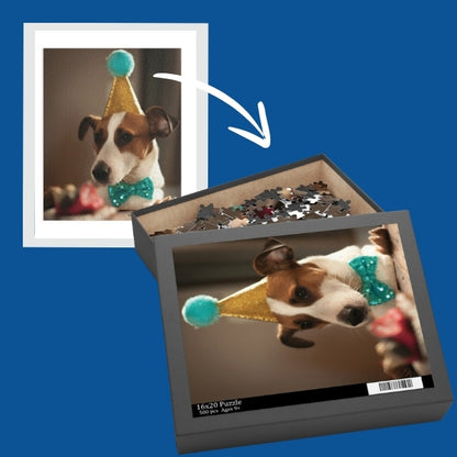 Custom Photo Puzzle in a Cardboard Box