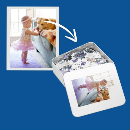 Custom Photo Puzzle in a Tin Box