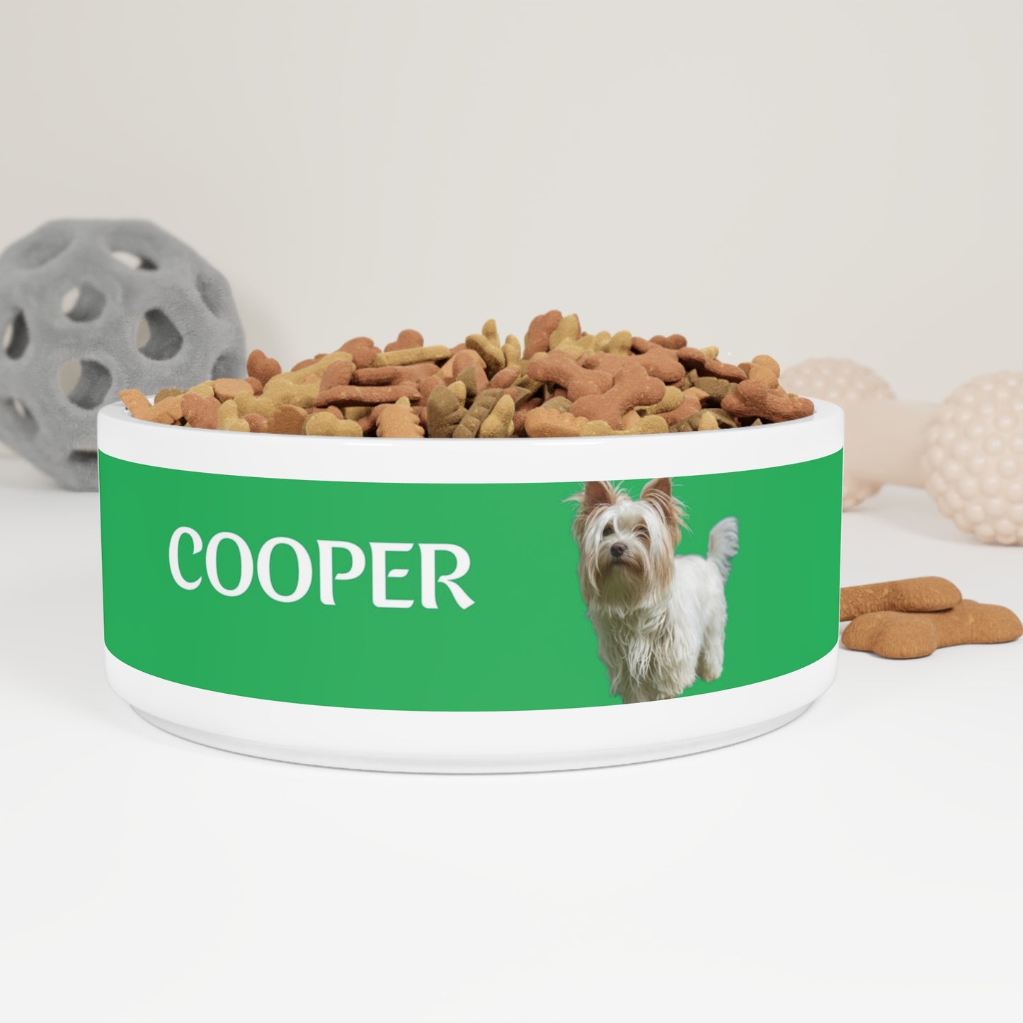 Custom Dog Bowl with Photo & Name – 12 Bold Colors
