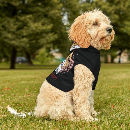 Halloween Dog Hoodie – Cute Ghost & Puppy Design with Funny “Dogs Because People Are Creepy” Print