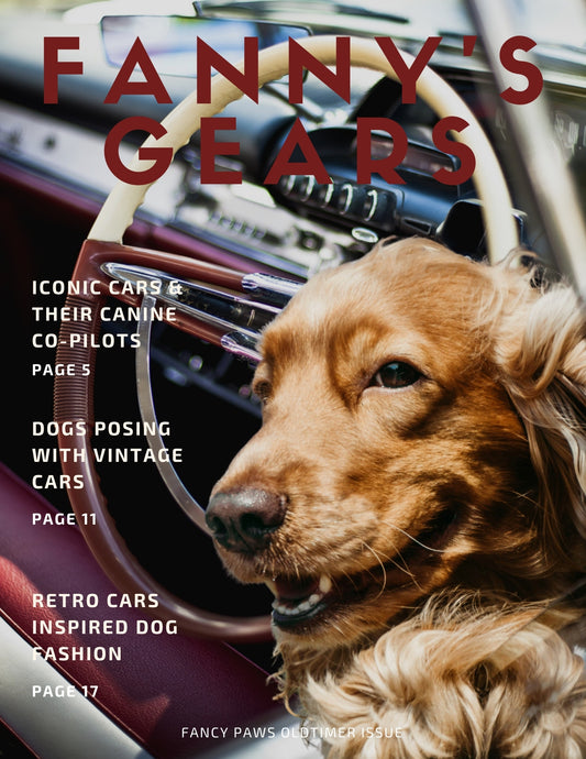 Gears Custom Dog Magazine Cover - Poster or Canvas – The Oldtimer Dog & Car Edition