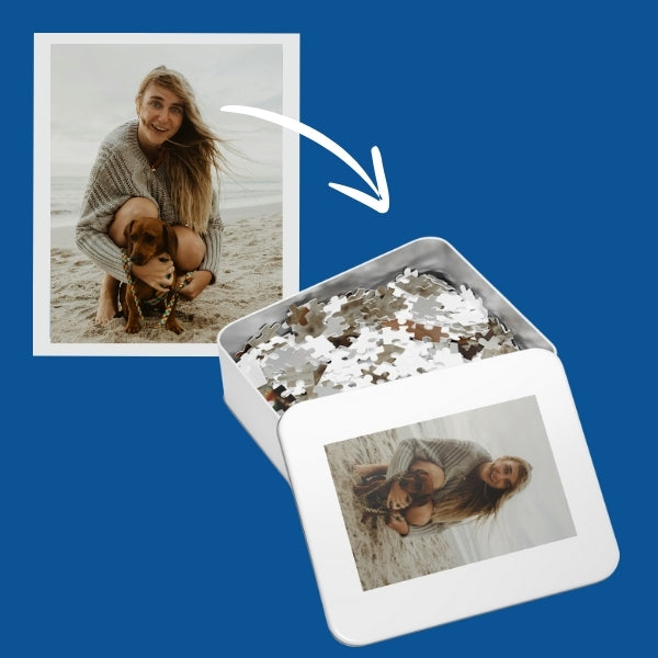 Custom Photo Puzzle in a Tin Box