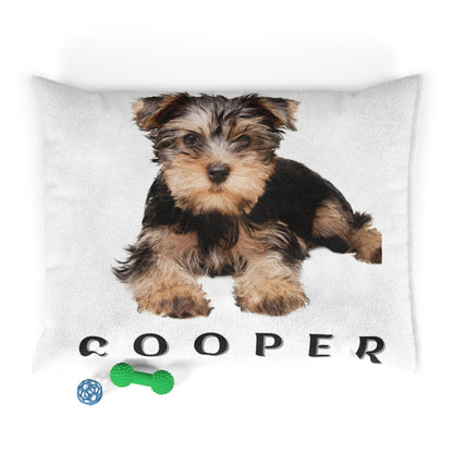 Colorful dog bed with dog photo and name - 12 color choise