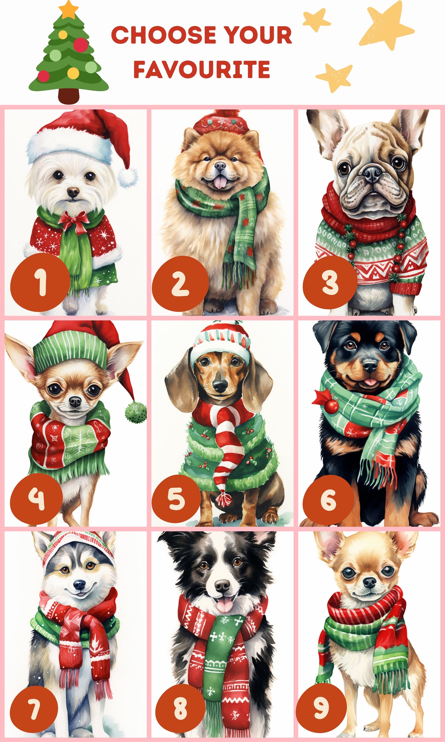 Personalized Holiday Dog Breed Doormat – 18 Festive Variations with Christmas Design