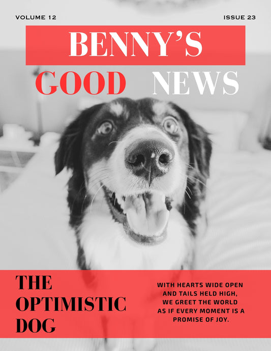 Good News Custom Dog Magazine Cover - Poster or Canvas – The Optimistic Dog Edition