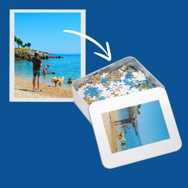 Custom Photo Puzzle in a Tin Box