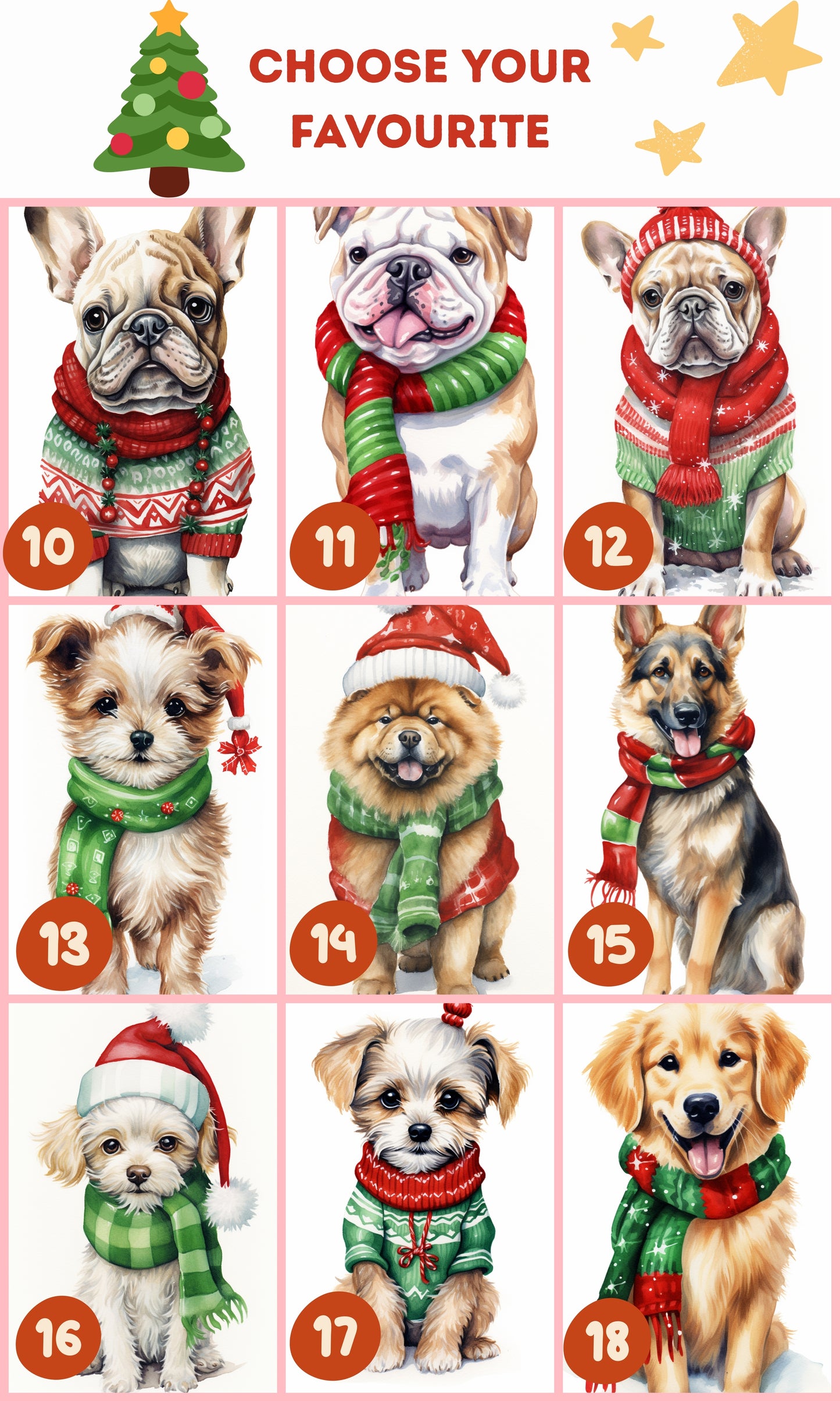 Personalized Holiday Dog Breed Doormat – 18 Festive Variations with Christmas Design