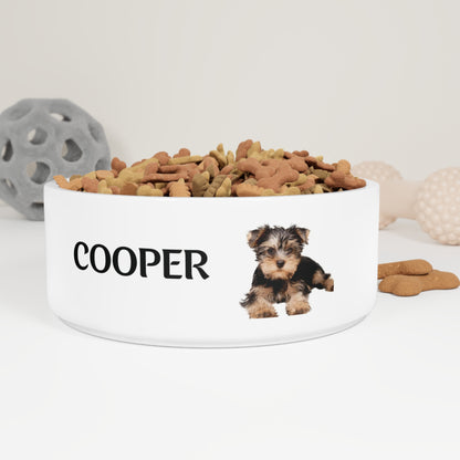 Custom Dog Bowl with Photo & Name – 12 Bold Colors