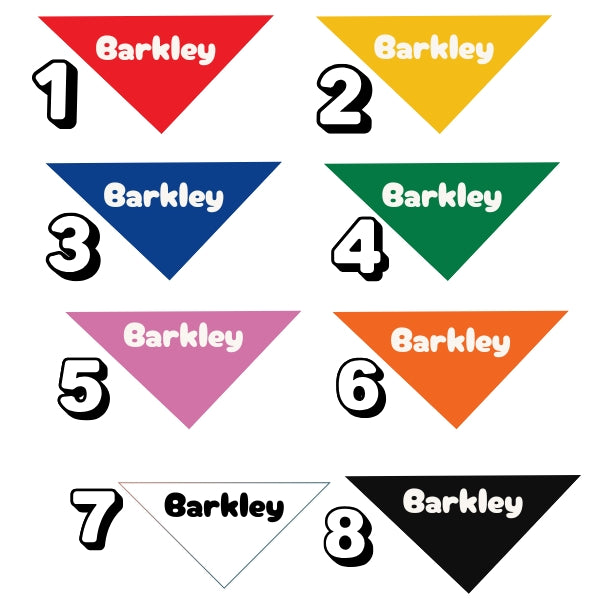 Personalized Dog Photo & Name Bandana – 8 colors, 4 fonts
