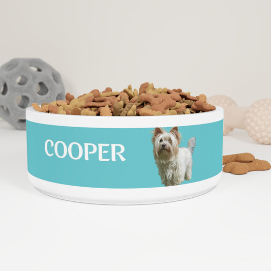 Custom Dog Bowl with Photo & Name – 12 Bold Colors