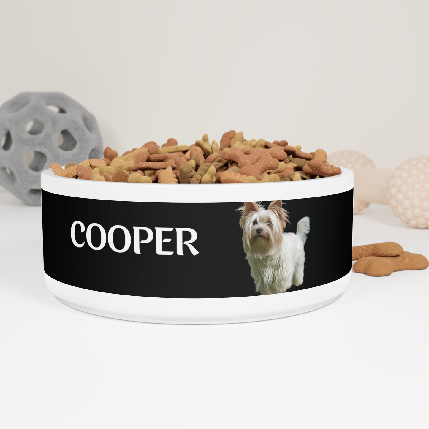 Custom Dog Bowl with Photo & Name – 12 Bold Colors