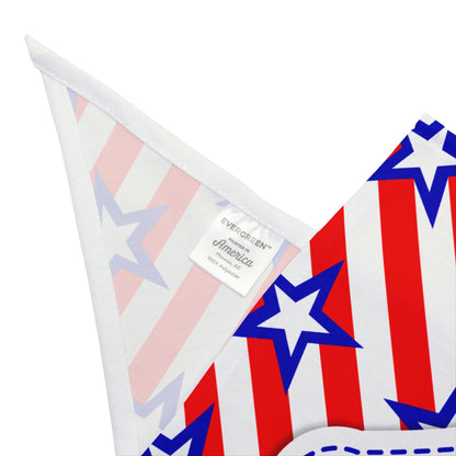 A bold red, white & blue look made personal with your dog’s name