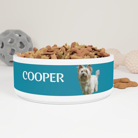 Custom Dog Bowl with Photo & Name – 12 Bold Colors