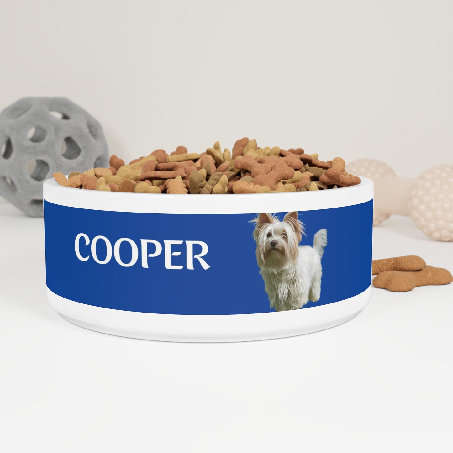 Custom Dog Bowl with Photo & Name – 12 Bold Colors