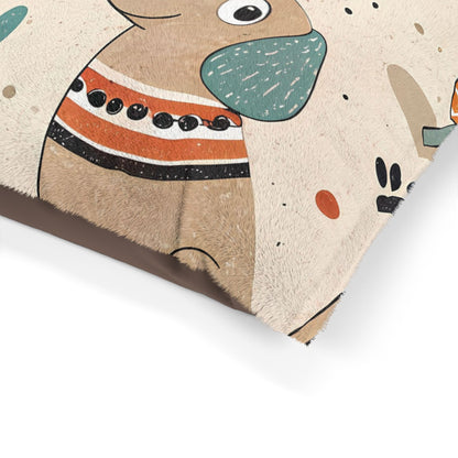 Playful Cartoon Dog Bed – Cute Pup Print in 3 Sizes