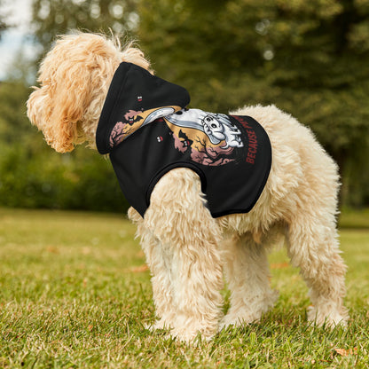 Halloween Dog Hoodie – Cute Ghost & Puppy Design with Funny “Dogs Because People Are Creepy” Print