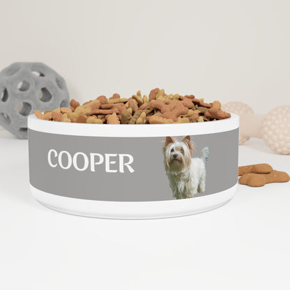 Custom Dog Bowl with Photo & Name – 12 Bold Colors