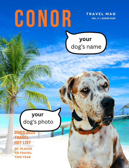 Custom Dog Magazine Cover - Poster or Canvas – The Travel Mag for Your Pup