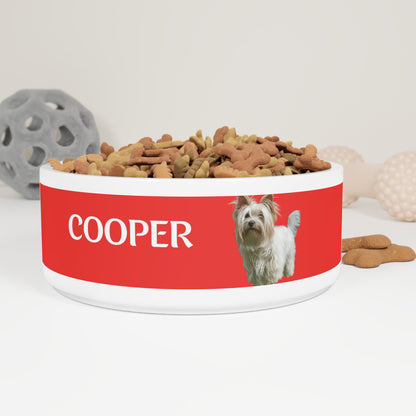 Custom Dog Bowl with Photo & Name – 12 Bold Colors