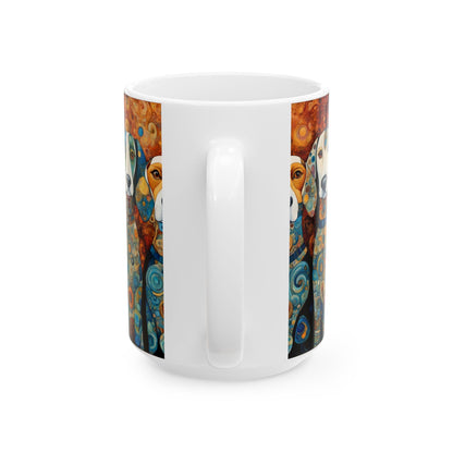 Art Deco Dog Print Mug – Decorative Designer Dog Coffee Cup
